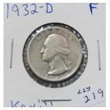 1932-D WASHINGTON QUARTER - KEY DATE