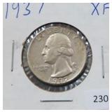 1937 WASHINGTON QUARTER