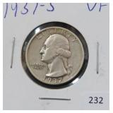 1937-S WASHINGTON QUARTER
