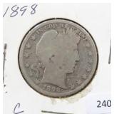 1898 BARBER HALF DOLLAR