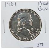 1961 PROOF FRANKLIN HALF DOLLAR