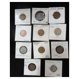 11 ASSORTED CANADIAN COINS