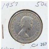 1957 CANADA SILVER 50 CENTS