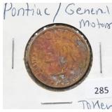 PONTIAC/GENERAL MOTORS VINTAGE TOKEN