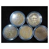 5 ENERGY THEMED BRONZED MEDALS