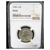 1958 WASHINGTON QUARTER - NGC