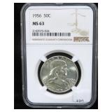 1956 FRANKLIN HALF DOLLAR - NGC GRADED: MS 63
