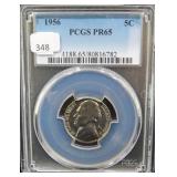1956 JEFFERSON NICKEL - PCGS GRADED: PROOF 65