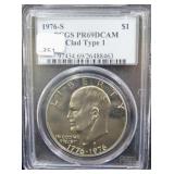 1976-S EISENHOWER DOLLAR - PCGS GRADED: