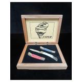 FROST "LITTLE VIPER" RED/WHITE/BLUE KNIFE SET