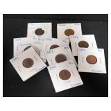 10 DIFFERENT DATE CANADA CENTS