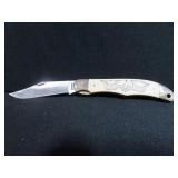 SCHRADE SCRIMSHAW FOLDING POCKET KNIFE