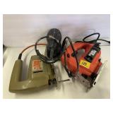 2 JIG SAWS AND PALM SANDER