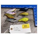 3- MED DIVING CRANK BAITS AND 4- LIP LESS