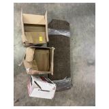 CORK BOARD AND BOXES WITH PAPER BAGS