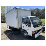 2003 ISUZU NPR BOX TRUCK WRECKED