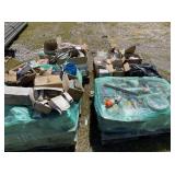 PALLETS OF ASSORTED SCREWS AND TOOLS