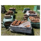 7 PALLETS OF RED BRICK