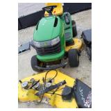 JOHN DEERE L110 RIDING MOWER WITH EXTRA DECK -