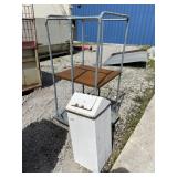 METAL STAND AND TRASH CAN