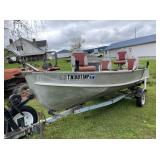 JON BOAT WITH 25HP EVINRUDE