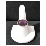 8.55 CT. ANTIQUE CUT AMETHYST ESTATE RING
