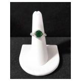 ROUND CUT EMERALD ESTATE RING