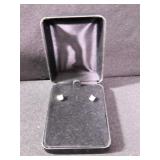 SQUARE CUT EMERALD ESTATE EARRINGS