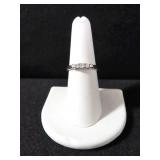 10K WHITE GOLD DIAMOND ESTATE RING