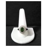 LAB CREATED EMERALD ESTATE RING