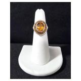 LAB CREATED CITRINE ESTATE RING