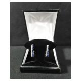 DESIGNER LAB CREATED SAPPHIRE ESTATE EARRINGS