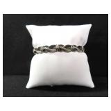 BLACK AND WHITE DIAMOND TENNIS BRACLET