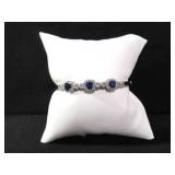 LAB CREATED SAPPHIRE BANGLE BRACELET