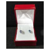 TANZANITE SOLITAIRE EARRINGS
