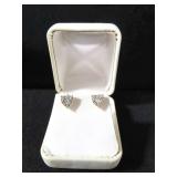 DIAMOND HEART EARRINGS