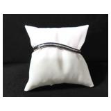 BLUE AND WHITE DIAMOND BANGLE BRACELET