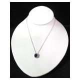 OVAL CUT LAB CREATED SAPPHIRE DINNER NECKLACE