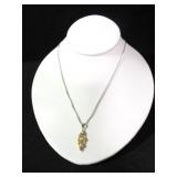 WHITE TOPAZ SNAKE NECKLACE