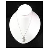 TRILLION CUT WHITE SAPPHIRE ESTATE NECKLACE