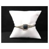 BLUE AND WHITE DIAMOND BANGLE BRACELET