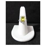 DESIGNER CANARY YELLOW SAPPHIRE ESTATE RING