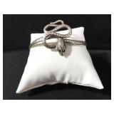 CUSTOM ONYX SNAKE BANGLE BRACELET