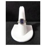 2.22 CT. LAB CREATED TANZANITE EVENING RING