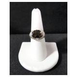 4.88 CT. SMOKEY TOPAZ ESTATE RING