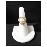ANTIQUE STYLE PEARL EVENING RING