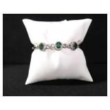 4.56 CT. LAB CREATED EMERALD BANGLE BRACELET