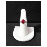OVAL CUT RUBY DINNER RING