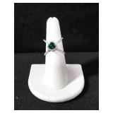 LAB CREATED EMERALD DESGINER RING