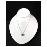 1.85 CT. ROUND CUT BLUE TOPAZ EVENING NECKLACE